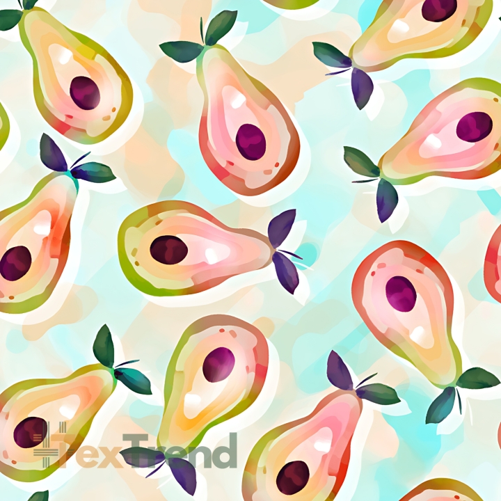 Jersey-Stoff digitaldruck - Avocado  