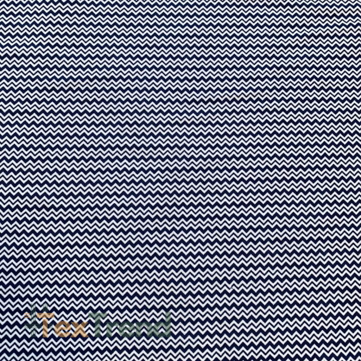Baumwolle 100% Zickzack MINI dunkelblau  