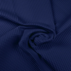 Baumwoll-Waffelstoff marineblau  