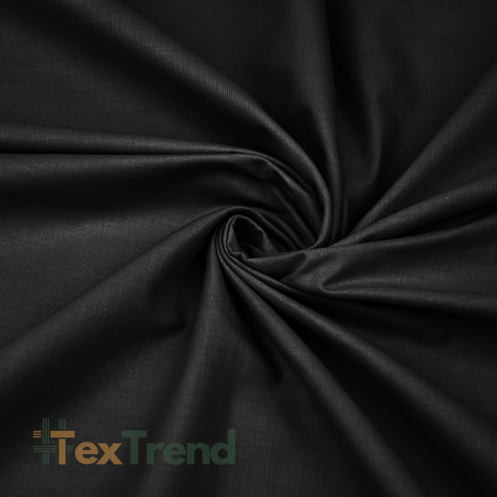 Baumwolle 100% einfarbig schwarz 220cm  