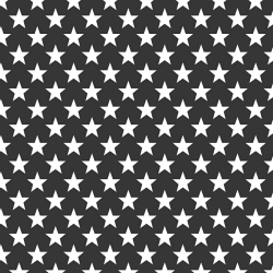 Baumwolle 100% Sterne 90mm weiß auf graphitfarbenem Hintergrund  