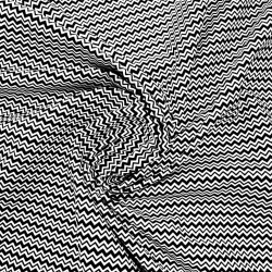 Baumwolle 100% Zickzack MINI schwarz-weiß  