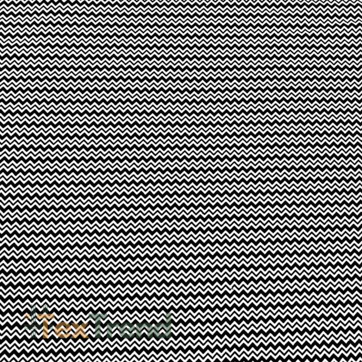 Baumwolle 100% Zickzack MINI schwarz-weiß  
