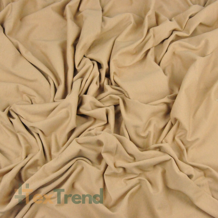 Einfarbiger Jersey-Stoff Beige  