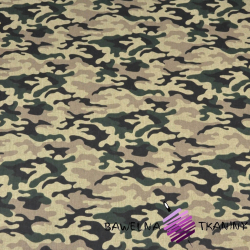 antibakterielles kleines CAMOUFLAGE-Muster grün-beige-schwarz  