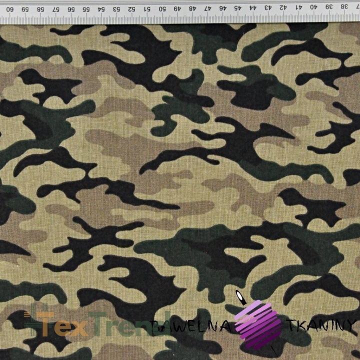 antibakterielles kleines CAMOUFLAGE-Muster grün-beige-schwarz  