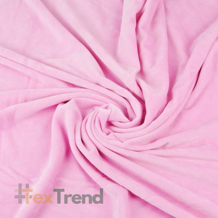 Baumwollvelours - hellrosa  