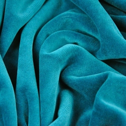 Baumwoll-Velours für Bekleidung - smaragdgrün  