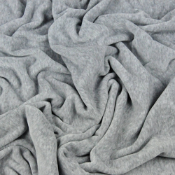 Baumwoll-Velours für Bekleidung - graumeliert  