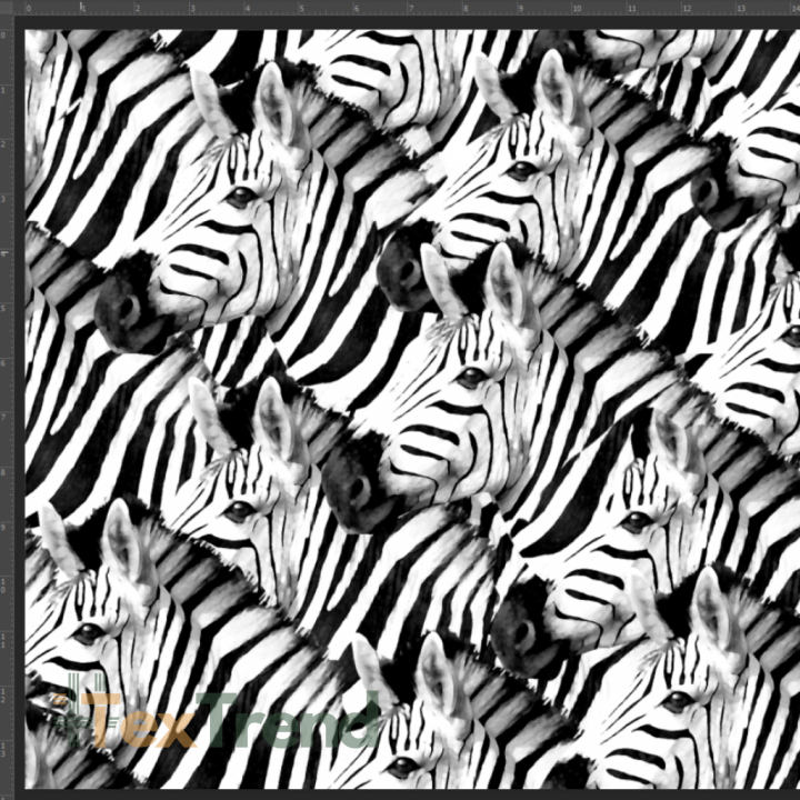 Jersey Stoff Digitaldruck Zebras schwarz-weiß  