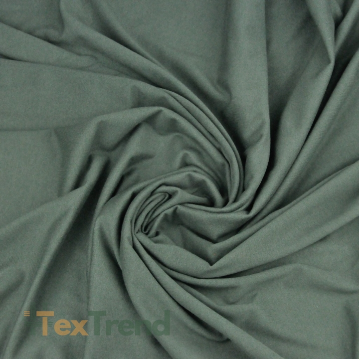 Jersey-Stoff einfarbig grau-grün  