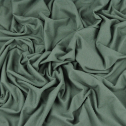 Jersey-Stoff einfarbig grau-grün  
