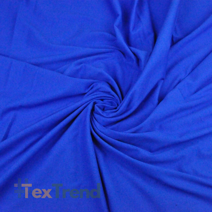 Einfarbiger Jersey-Stoff Saphir  