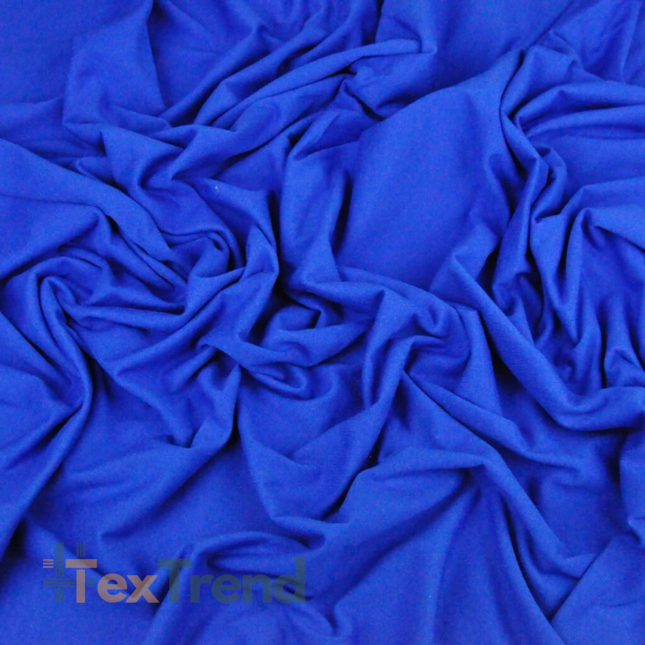 Einfarbiger Jersey-Stoff Saphir  