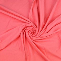 Einfarbiger Jersey-Stoff Koralle  