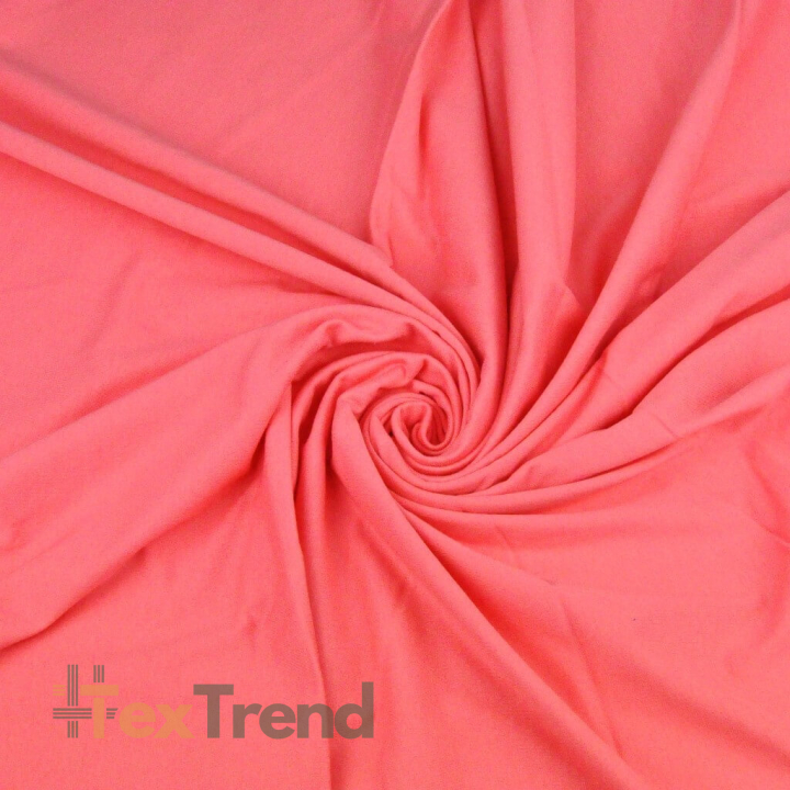 Einfarbiger Jersey-Stoff Koralle  