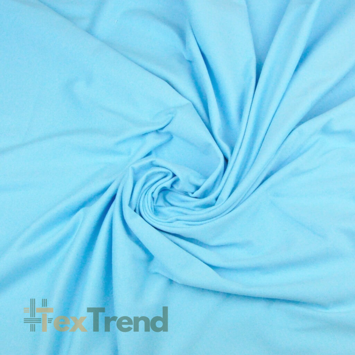 Einfarbiger Jersey-Stoff Hellblau  