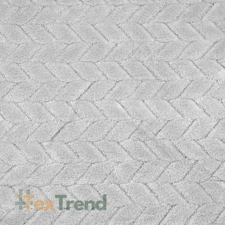 Minky Fischgrät Premium hellgrau (Glacier Gray)  