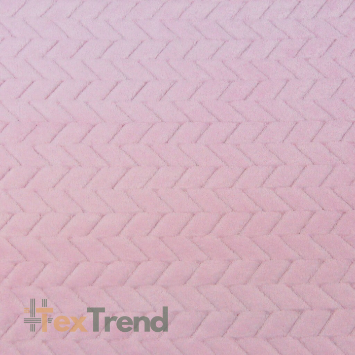 Minky Fischgrät Premium pudrig rosa (Blushing Bride)  