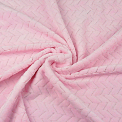 Minky Fischgrät Premium pudrig rosa (Blushing Bride)  