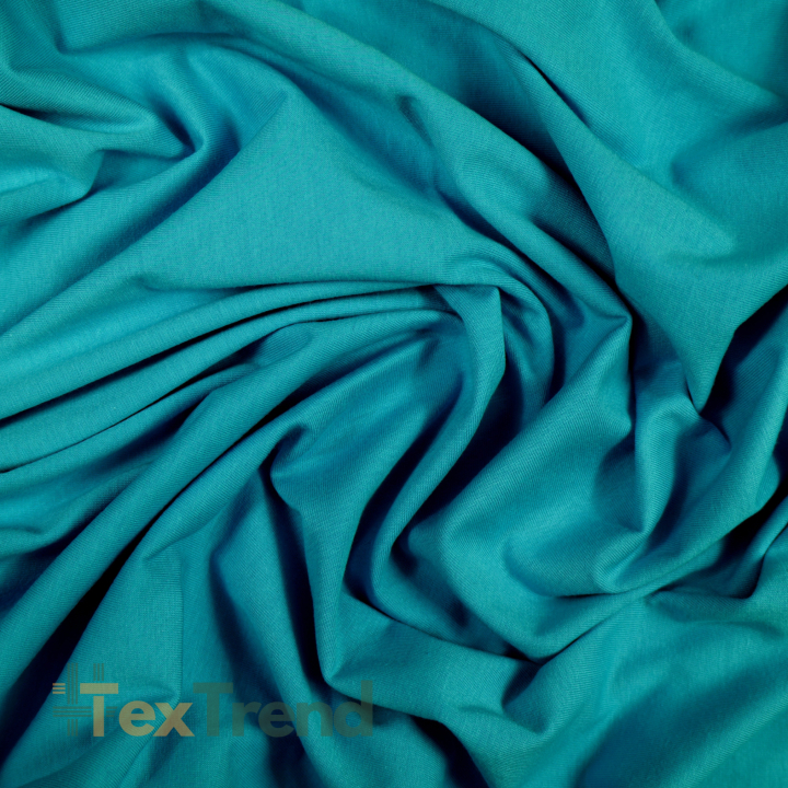 Einfarbiger Jersey-Stoff Meeresgrün  