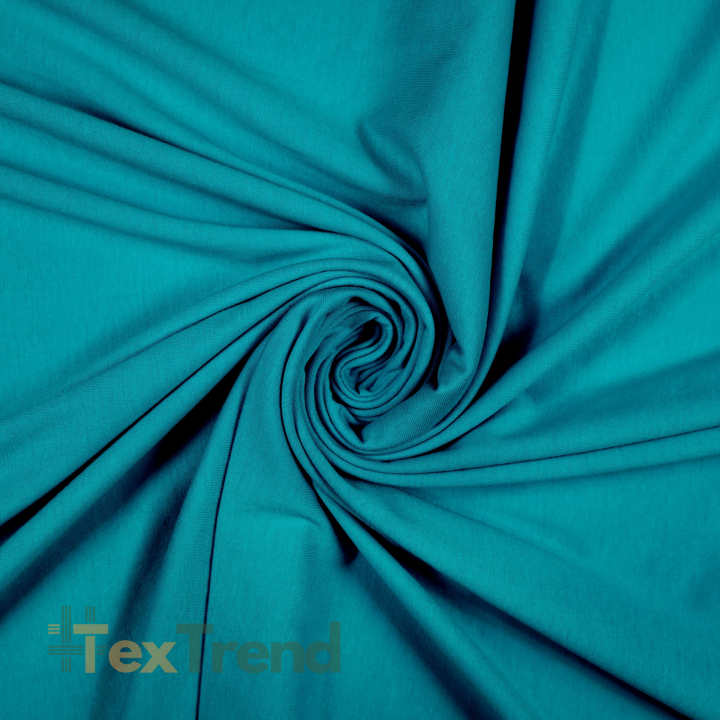 Einfarbiger Jersey-Stoff Meeresgrün  