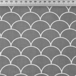 Baumwolle 100% weiße Schuppen auf dunkelgrauem Hintergrund  