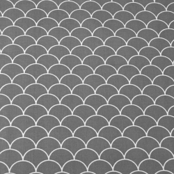 Baumwolle 100% weiße Schuppen auf dunkelgrauem Hintergrund  