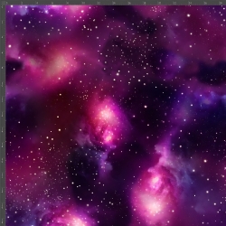 Jersey-Stoff Digitaldruck - rosa-lila Weltraum  