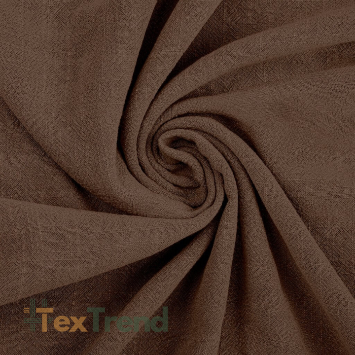 Leinen mit Viskose Bekleidungsstoff - braun  