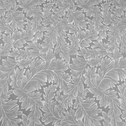 Baumwolle 100% weiße gerissene Blätter auf grauem Hintergrund 220cm  