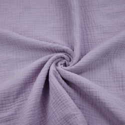 Baumwoll-Musselin Double Gauze schmutziges Lavendel (Iris)  