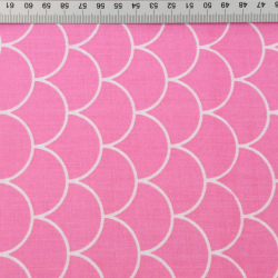 Baumwolle 100% weiße Schuppen auf rosa Hintergrund  