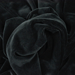 Baumwoll-Velours Bekleidungsstoff - Schwarz