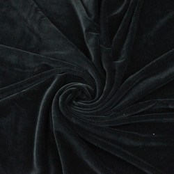 Baumwoll-Velours Bekleidungsstoff - Schwarz