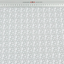 Baumwolle 100% MIDI Wiese weiß auf grauem Hintergrund  