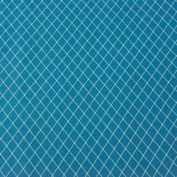 Baumwolle 100% Rauten weiß auf dunkelmeergrünem Hintergrund  