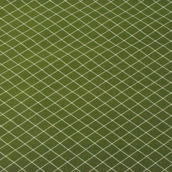 Baumwolle 100% Rauten weiß auf faulgrünem Hintergrund  