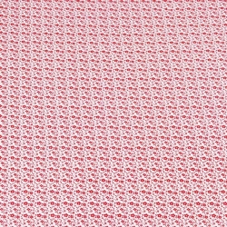 Baumwolle 100% MINI Wiese rot auf weißem Hintergrund  