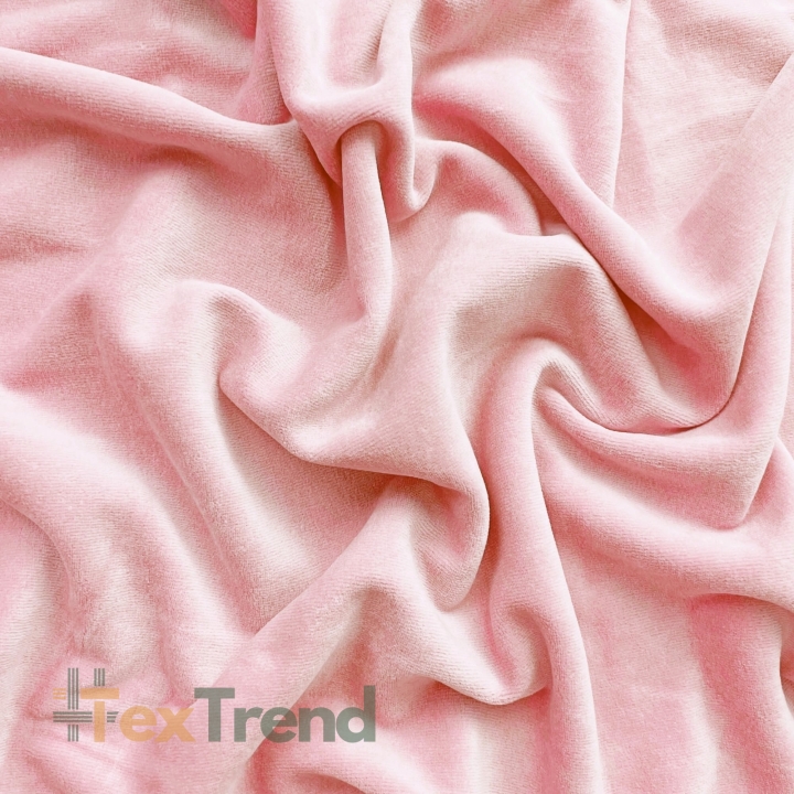 Baumwollvelours Bekleidungsstoff - pudriger Rosa  