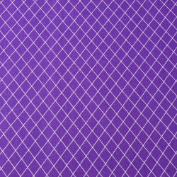 Baumwolle 100% Rauten weiß auf lila Hintergrund  