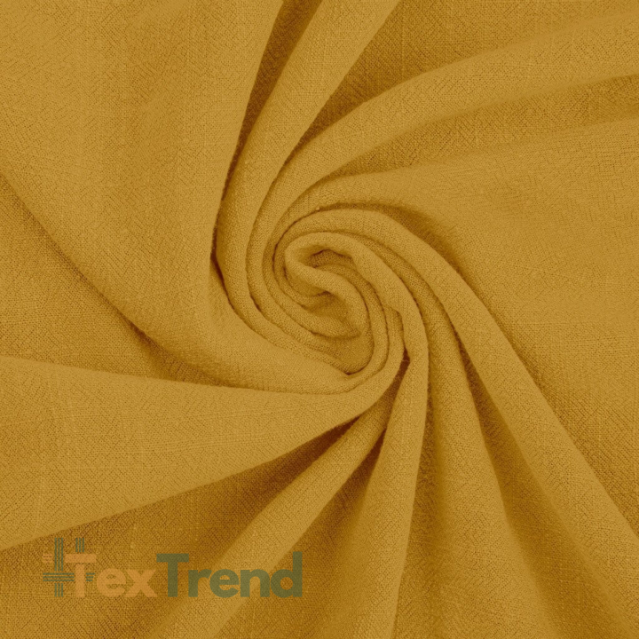 Leinen mit Viskose Bekleidungsstoff - senfgelb (Ochre)  