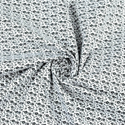 Baumwolle 100% MINI Wiese schwarz auf weißem Hintergrund  