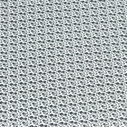 Baumwolle 100% MINI Wiese schwarz auf weißem Hintergrund  