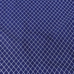 Baumwolle 100% Rauten weiß auf marineblauem Hintergrund  