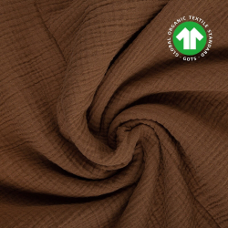 Double gauze Muslin braun (cocoa brown)  
