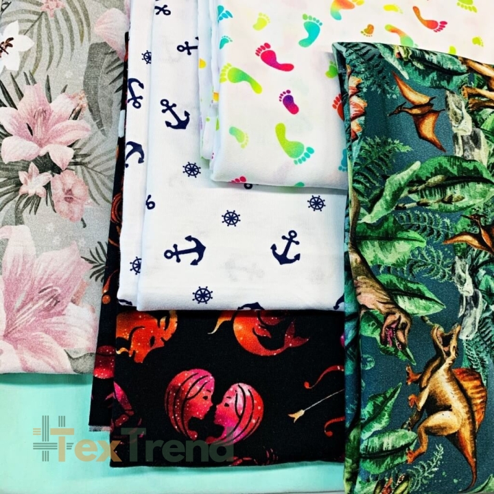 Baumwoll-Jersey Reste, Endstücke - 1kg  