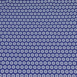 Baumwolle 100% MINI Blümchen Punkte weiß auf dunkelblauem Hintergrund  