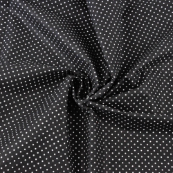 Baumwolle 100% Stecknadeln 2mm weiß auf anthrazitfarbenem Hintergrund  