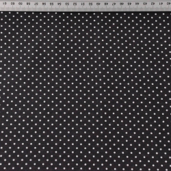 Baumwolle 100% Stecknadeln 2mm weiß auf anthrazitfarbenem Hintergrund  